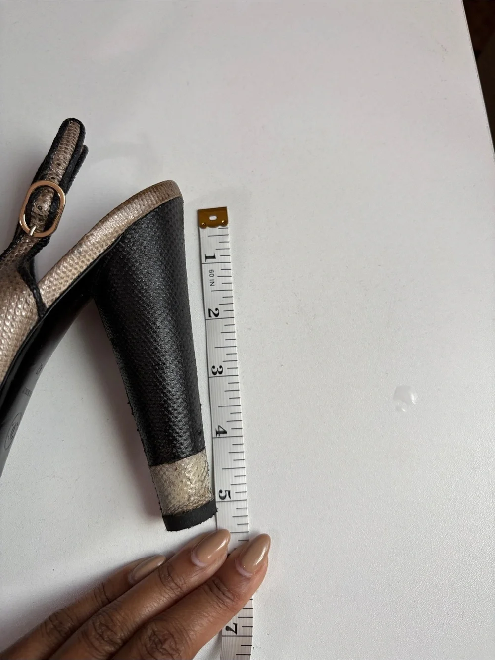 CHANEL Beige and Black Leather Slingback Pumps with CC Medallion